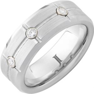 Serinium® Men's Diamond Grid Ring