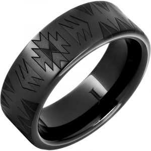 Navajo Blanket Pattern Black Diamond Ceramic™ Ring