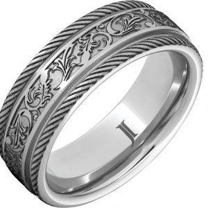 Serinium® Latigo Pattern Ring with Rope Edges