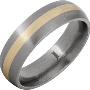 Aerospace Grade Titanium™ with 14K Gold Inlay and Satin Finish