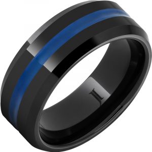 Thin Blue Line - Black Diamond Ceramic™ Ring