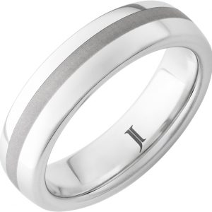 Serinium® Dome Ring with Satin Finish Center