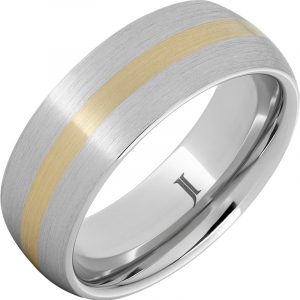 Serinium® Ring with 14K Yellow Gold Inlay