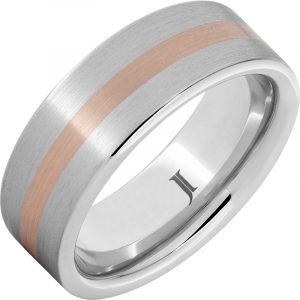 Serinium® Ring with 14K Rose Gold Inlay