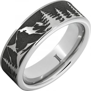 Serinium® Mountain Pine Forest Scene Ring