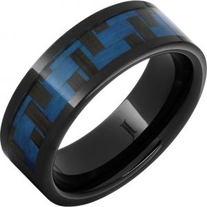 Black Diamond Ceramic™ Blue Carbon Fiber Inlay Ring