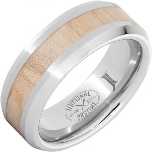 National Pastime Collection™ Serinium® Ring with Vintage Maple Baseball Bat Wood Inlay