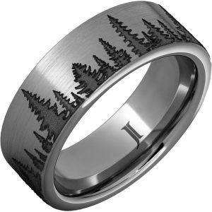 Rugged Tungsten™ Forest Scene Ring with Satin Finish