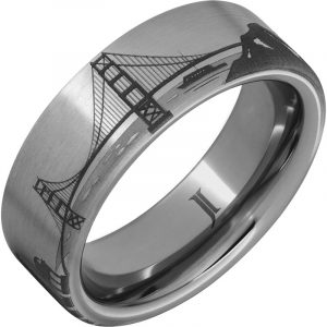 Rugged Tungsten™ Golden Gate Bridge Scene Ring