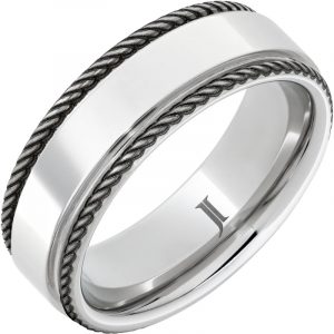 Serinium®Ring with Rope Edge Carving